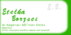 etelka borzsei business card